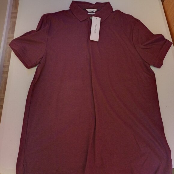 Calvin Klein Adult Medium Polo NWT Red Heather - Picture 5 of 6